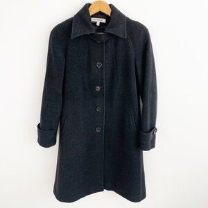 Vintage Harve Benard 100% Wool Peacock Long Sleeves Button Down Long Jacket Sz 4